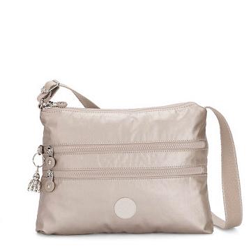 Kipling Alvar Metallic Crossbody Taske Sølv | DK 1067VR